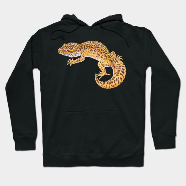 Leopard Gecko Hoodie by Tim Jeffs Art